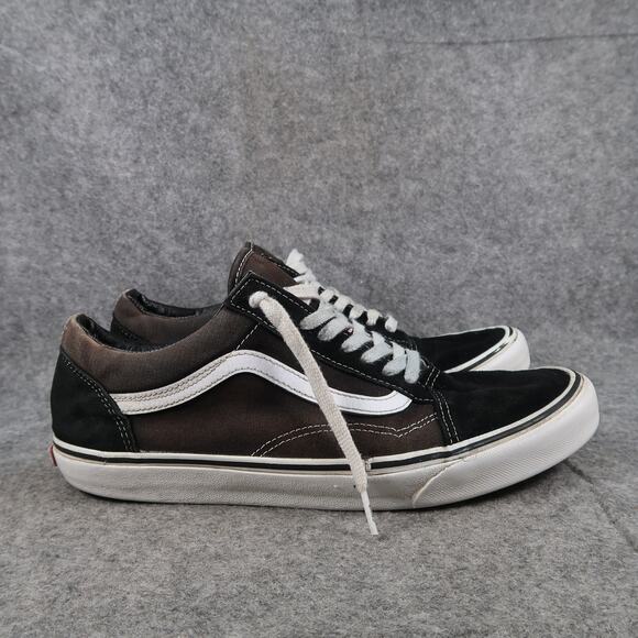 Vans Shoes Mens 10 Sneakers Old Skool Skate Casual Black Suede Canvas Lace Up - Picture 1 of 14